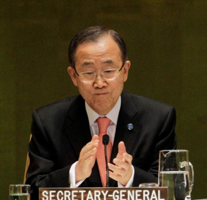 The departing Secretary General Ban Ki Moon