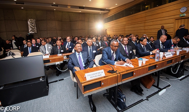 La délégation malagasy à la CBI dirigée par le Président Hery Rajaonarimampianina